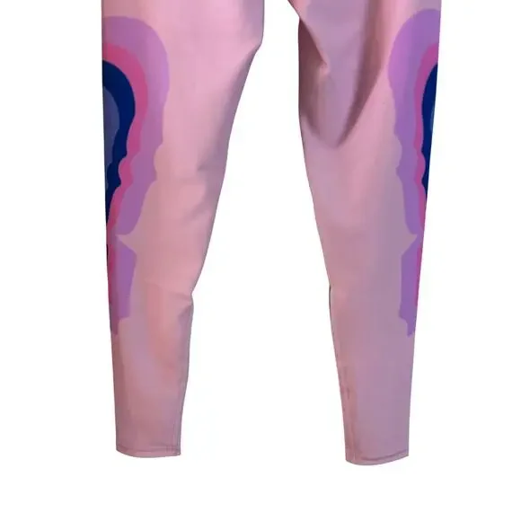 NWT Terez Women’s Psychedelic Butterfly Duoknit Leggings Pink Size Small - Picture 7 of 7